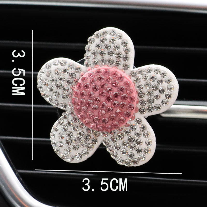 Wholesale Metal Pendant Car Love Water Diamond Ceramic Mud Car Air Outlet